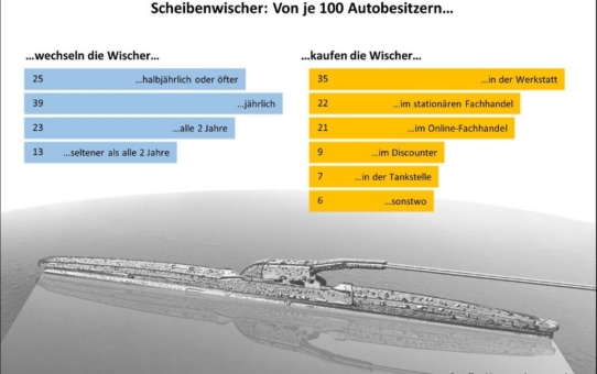 Mehrheit der Autobesitzer tauscht mindestens jährlich Scheibenwischer