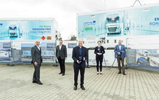 Innovationspreis für flexible Wasserstofftankstelle