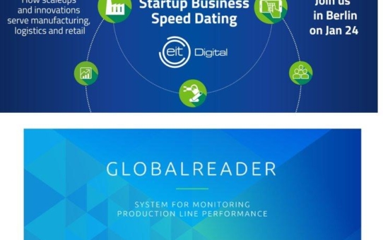 GlobalReader, ein führender Anbieter von Lösungen zur Produktivitätssteigerung beim Startup Business Speed Dating des EIT Digital am 24.1.17 in Berlin