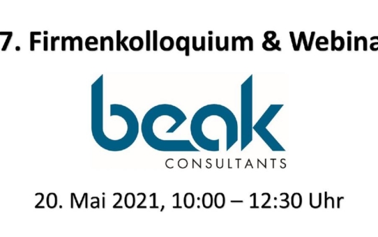 Beak Firmenkolloquium - Vorankündigung (Webinar | Online)