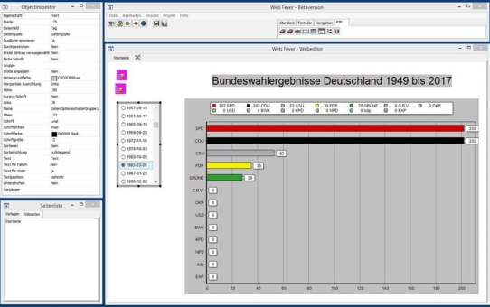 Erste Beta-Version des WYSIWYG-Webeditors „Web Fever“