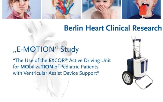 Berlin Heart untersucht in der klinischen Studie "E-MOTION" eine innovative Mobilisierungsoption für herzkranke Kinder