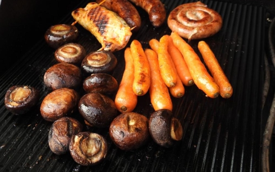 Grillen auf Glas