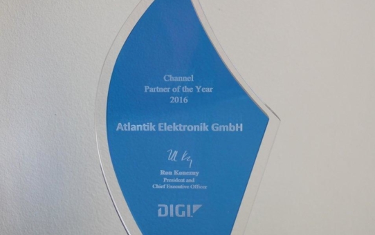 Atlantik Elektronik GmbH zum elften Mal in Folge von Digi ausgezeichnet