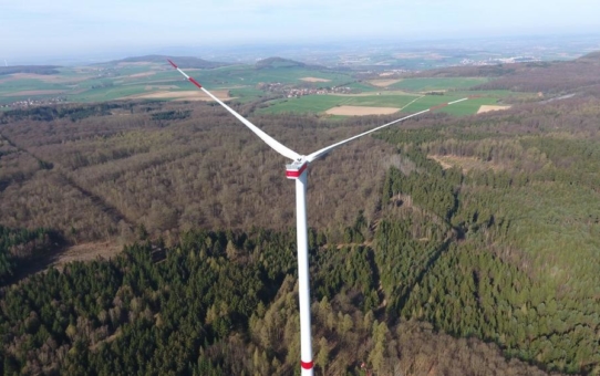 Windpark Felsberg / Markwald speist Strom in das Netz ein