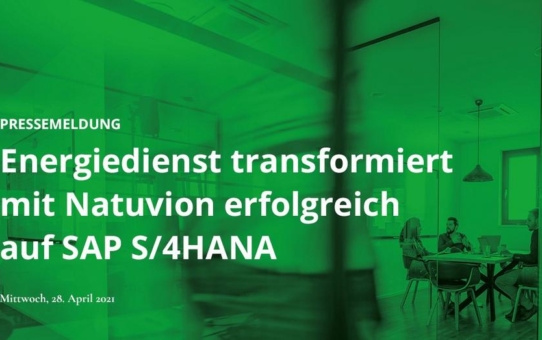 Energiedienst transformiert mit Natuvion erfolgreich auf SAP S/4HANA