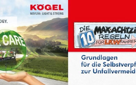 "40 Tonnen Verantwortung" - Kögel wird Partner der Initiative "Hellwach mit 80 km/h"
