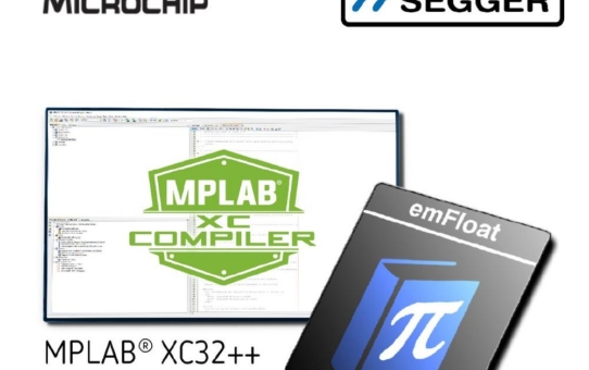 Microchip lizenziert SEGGERs Fließkomma-Bibliothek emFloat für die XC32 V4.0 Compiler-Toolchain