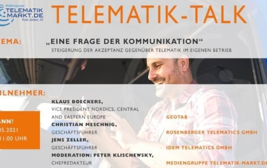 Die Top-Themen der transport logistic 2021 mit Telematik Talk zur "Steigerung der Akzeptanz gegenüber Telematik"