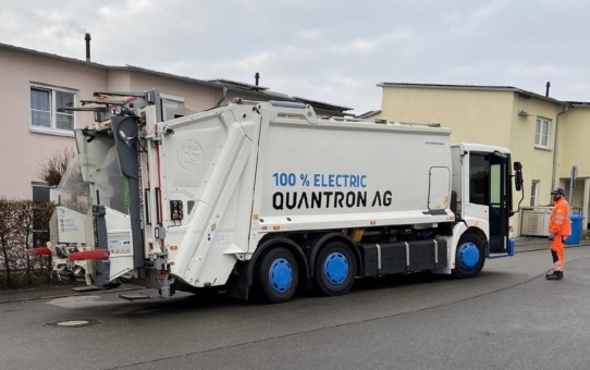 Erfolgreicher Test in Ulm mit elektrischem Müllfahrzeug der Quantron AG