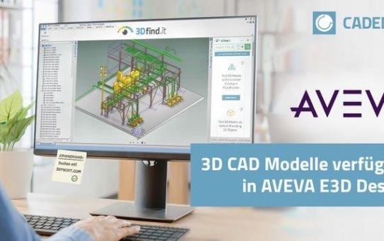 Nahtlose Integration von 3D CAD Modellen von 3DfindIT.com in AVEVA E3D Design steigert Konstruktionseffizienz