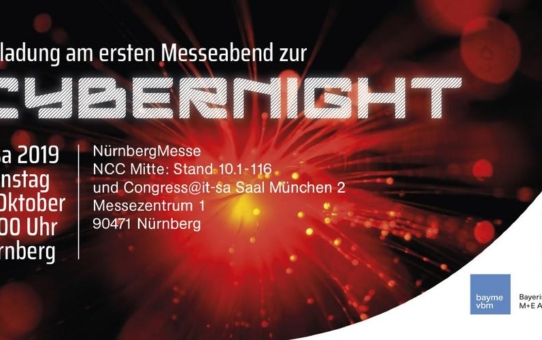 sayTEC AG und bayme vbm laden zur Cybernight im Rahmen der it-sa 2019