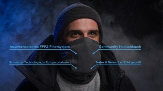 Sicher und stylisch durch alle Alltagsabenteuer: Der Patrol Halsschlauch mit auswechselbarem FFP2-Filtersystem ist ab sofort in Europa verfügbar