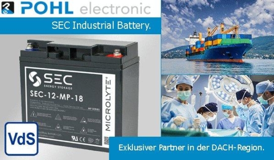 Pohl jetzt exklusiver Distributor der SEC Industrial Battery International Ltd.