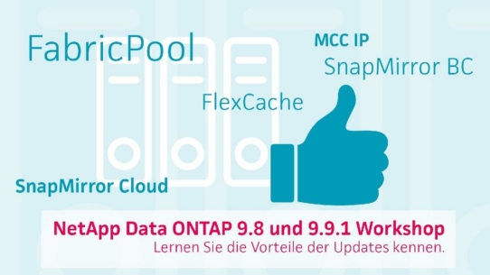 NetApp Data ONTAP - profitieren Sie von den Vorteilen der Updates 9.8 und 9.9.1 (Webinar | Online)