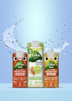 Einzigartige combismile on-the-go Kartonpackung von SIG erobert den französischen Markt mit neuen Volvic-Ranges mit Fruchtaroma