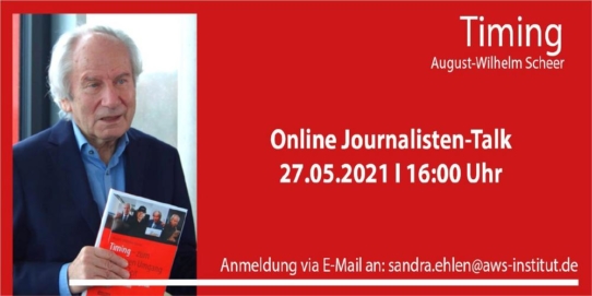 Einladung zum Online Talk mit Journalisten zum neuen Scheer Buch Timing - zum effizienten Umgang mit der Zeit