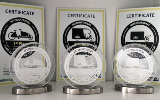 Cargobike of the Year-Award wird auf der 2. Nationalen Radlogistik-Konferenz verliehen