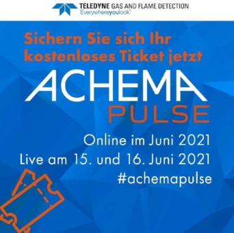 Teledyne Gas and Flame Detection ist virtuell auf der Achema Pulse!