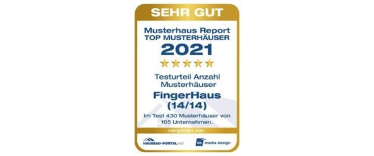 FingerHaus-Musterhäuser zum wiederholten Male ausgezeichnet