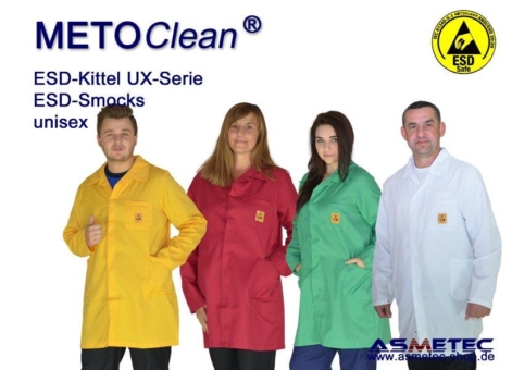 ESD-Kleidung der Marke METOCLEAN – Viele Farbvarianten mit individueller Produktion nach Kundenwunsch