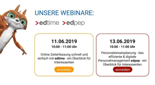 Webinare zur online Arbeitszeiterfassung plus Personalplanung