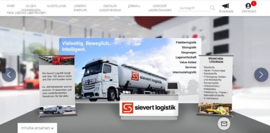 Sievert Logistik präsentiert sich auf der virtuellen Messe LOGfair