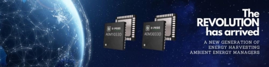 Neueste Generation für Energy Harvesting: Power Management ICs AEM10330 + AEM30330 von e-peas