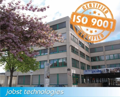 Jobst Technologies erfolgreich nach ISO 9001:2015 zertifiziert