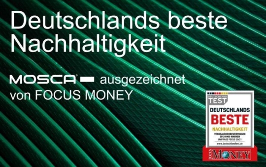 MOSCA als nachhaltigstes Unternehmen im Maschinenbau ausgezeichnet