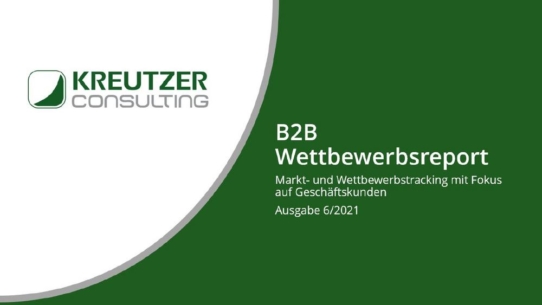 B2B-Wettbewerbsreport für die Energiebranche: Kreutzer Consulting mit Zwischenbilanz und Trendanalyse