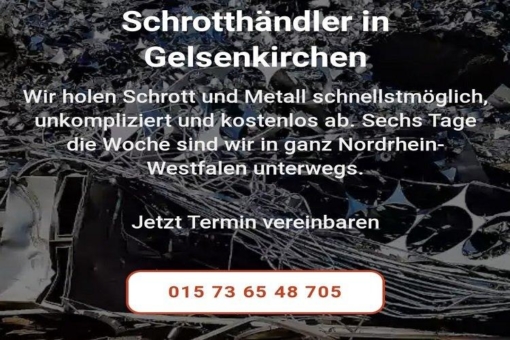 Professioneller Schrotthändler Gelsenkirchen vor Ort - Wir holen Dein Altmetall ab und zahlen dafür