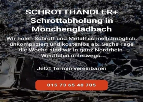 Schrottabholung in Mönchengladbach direkt vor Ort durch mobile Schrotthändler