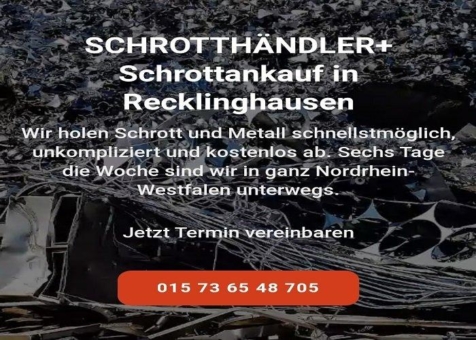 Wir kaufen Ihr Altmetall in Recklinghausen und Umgebung & Kostenloser Service durch den Transport