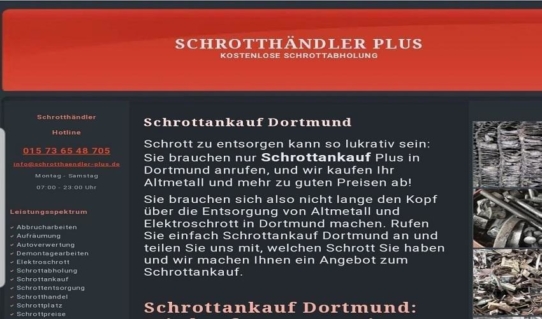 Schrottankauf - Wir kaufen Ihren Schrott und Ihr Altmetall in Dortmund und Umgebung