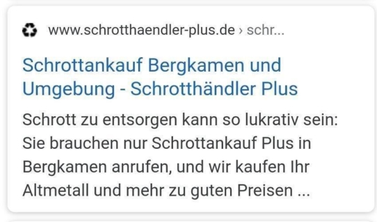 Schrottankauf in Bergkamen – Machen Sie ihren Schrott zu Geld