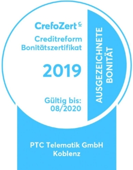 PTC Telematik erneut mit Bonitätssiegel ausgezeichnet