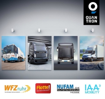 QUANTRON präsentiert sein breites Portfolio an emissionsfreien Nutzfahrzeugen auf vier Messen