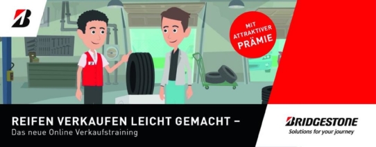 Neues Bridgestone Online-Training: "Reifen verkaufen leicht gemacht"