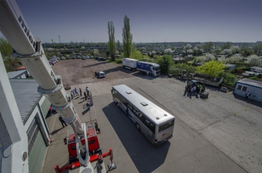 Bei "Logistik zum Anfassen" in Leipzig Fahrzeuge und Berufschancen kennenlernen