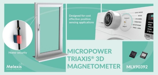 Melexis stellt kompaktes Low-Voltage 3D-Magnetometer für Consumer-Anwendungen vor