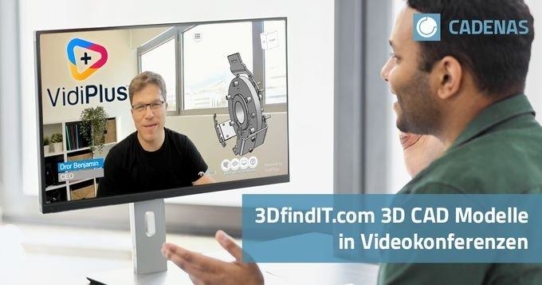 Neue Partnerschaft von VidiPlus & CADENAS erweckt interaktive 3D CAD Modelle in Videokonferenzen zum Leben