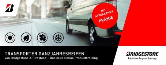 Neues Bridgestone Online-Training zu Transporter-Ganzjahresreifen