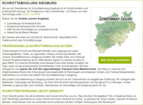 Haus ersteigert, und wohin mit dem Schrott der Vorgänger?  Schrottabholung Siegburg ist die Antwort