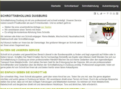 Metallschrott leicht entsorgen: Schrottabholung in Duisburg beauftragen