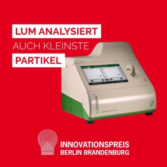 Innovation "LUMiSpoc® - Forward and Sideward Particle Scattering Analyser" für den Innovationspreis Berlin Brandenburg 2021 nominiert