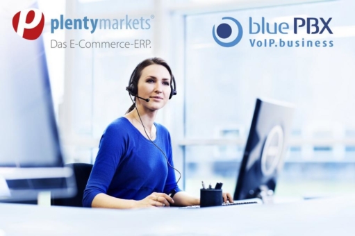 Cloud-Telefonanlage bluePBX bietet neue Schnittstelle zur E-Commerce-ERP-Software plentymarkets und ermöglicht Online-Händlern besseren Kundenservice