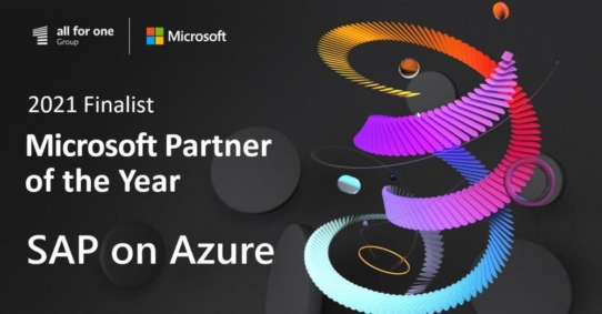 Microsoft Partner of the Year 2021: All for One in der Kategorie „SAP on Azure“ ausgezeichnet