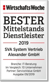 Zum vierten Mal in Folge: SVA ist "Bester Mittelstandsdienstleister"