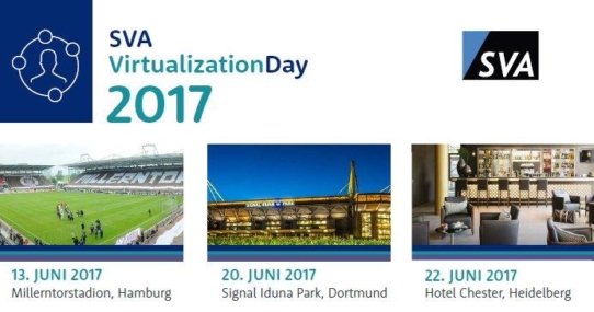 SVA VirtualizationDay 2016 in Hamburg, Dortmund und Heidelberg